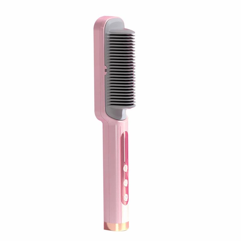 Focustar 负离子直发梳 直发器 快速升温自动断电【粉色】
