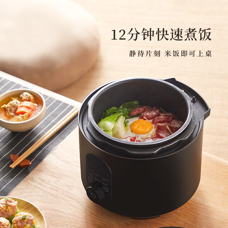 3L 家用电压力锅 迷你智能高压锅饭煲 【岩黑色】