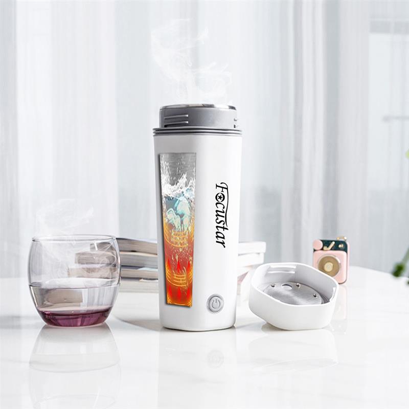 Focustar 电热水杯 迷你热水壶 办公室酒店户外旅游【白色】