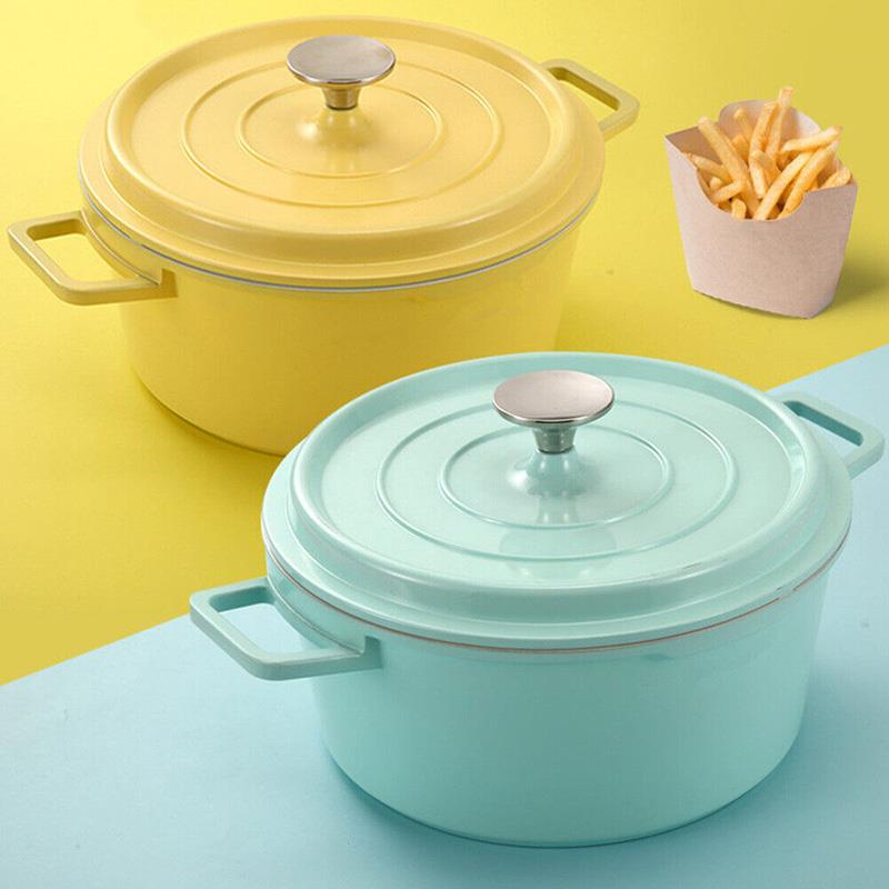 双耳锅珐琅锅家用汤锅炖锅 24CM【绿色】