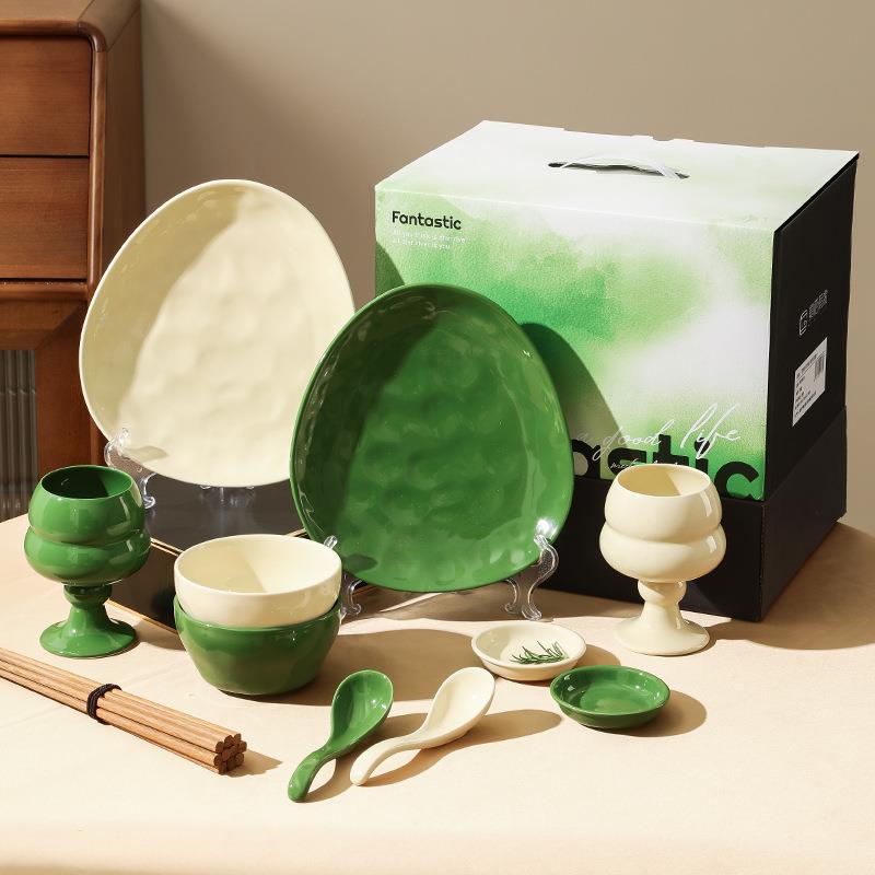 陶瓷餐具釉下彩碗碟盘套装【四人】