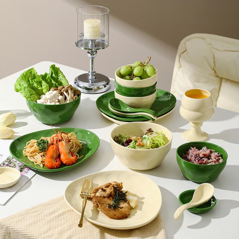 陶瓷餐具釉下彩碗碟盘套装【四人】